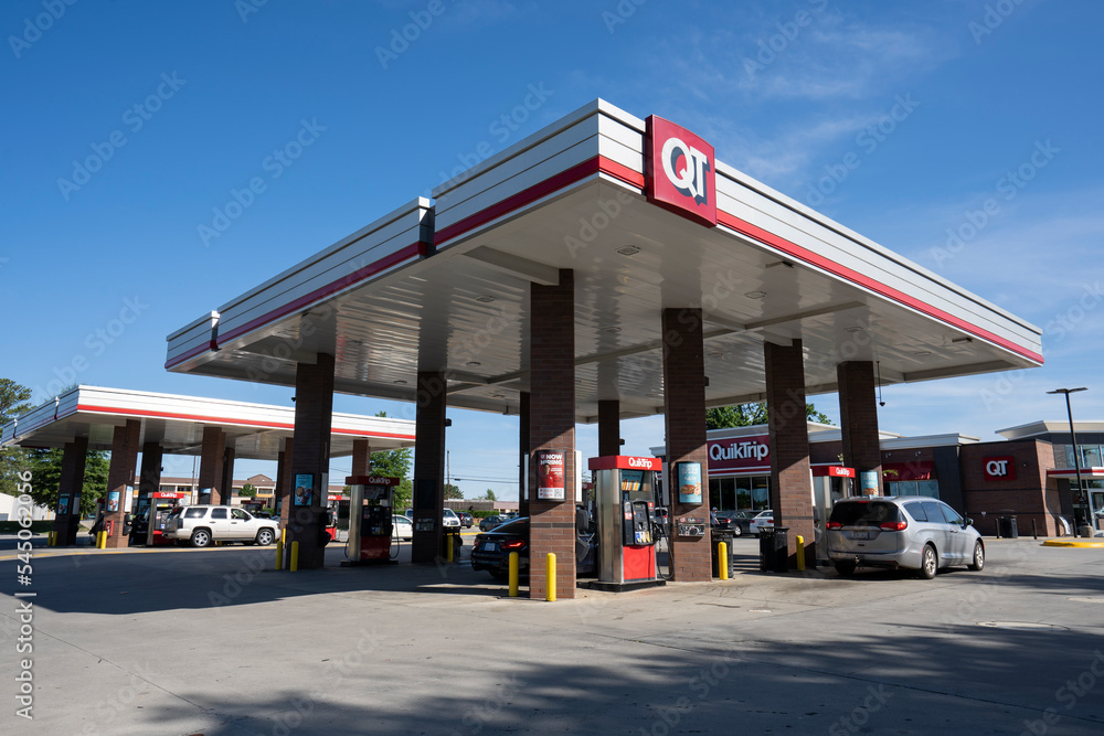 Charlotte, NC, USA June 19, 2022 Exterior view of a QuikTrip (QT