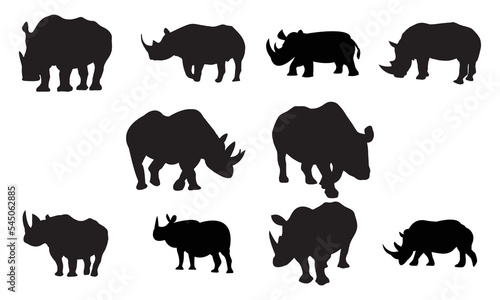 Rhinoceros Vector And Silhouette Collection