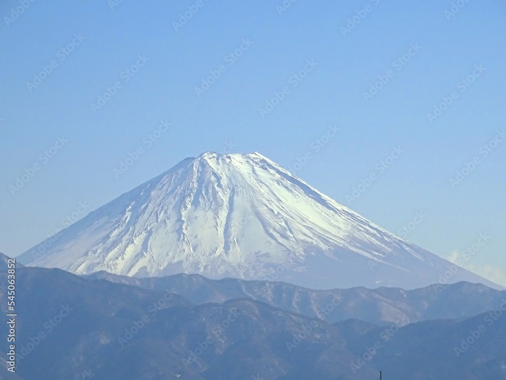 雪の富士山