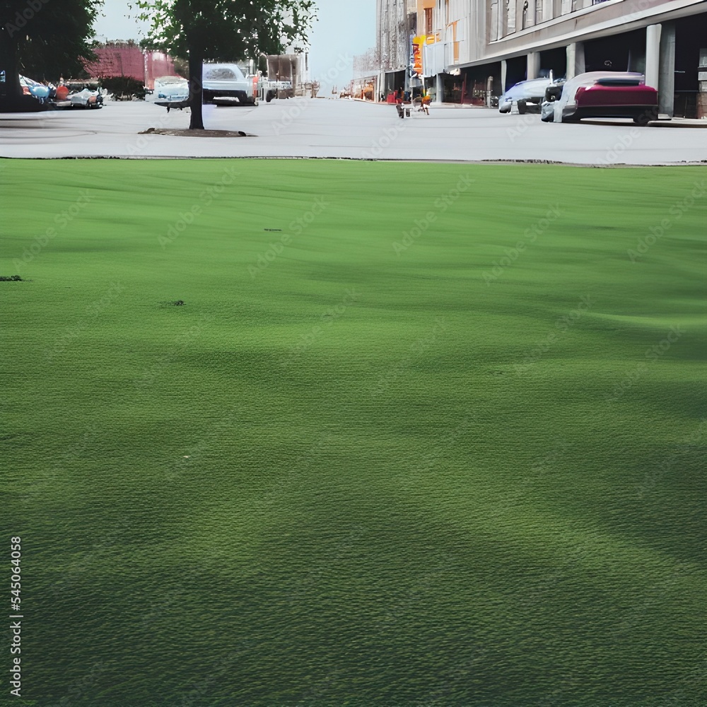 Fototapeta premium Green Grass Beside a Concrete during Daytime