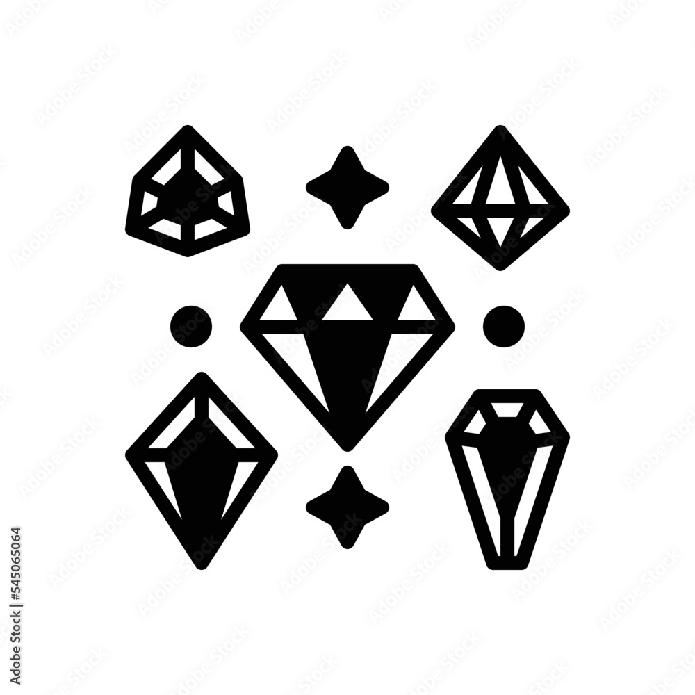 Black solid icon for diamonds Black solid icon for diamonds