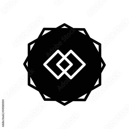 Black solid icon for combination