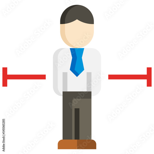 social distancing flat icon,linear,outline,graphic,illustration