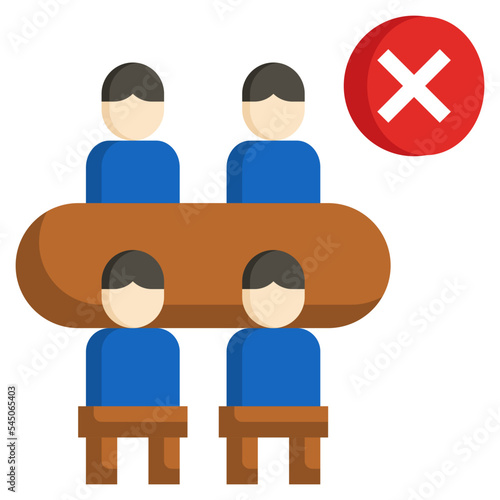 social distancing flat icon,linear,outline,graphic,illustration