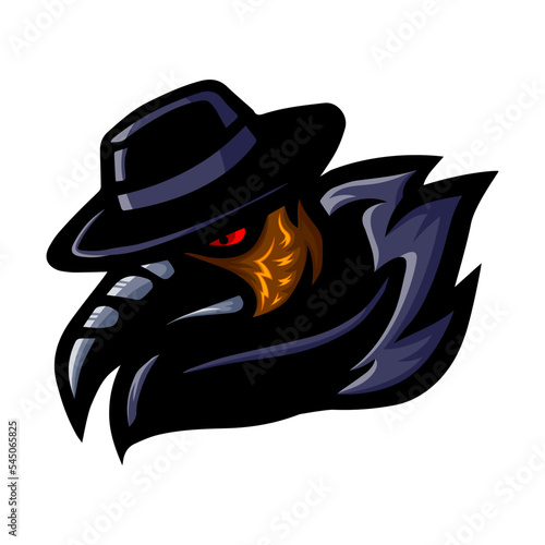 Doctor plague head logo mascot design