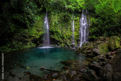 Scenic Waterfall Landscape in deep forest