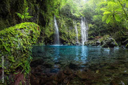 Scenic Waterfall Landscape in deep forest