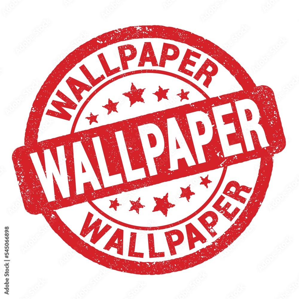 WALLPAPER text written on red round stamp sign. WALLPAPER text written on red round stamp sign.