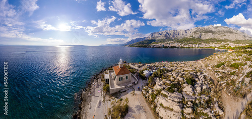 Fototapeta Naklejka Na Ścianę i Meble -  Croatia Makarska beautiful sea coast view, travel destination 