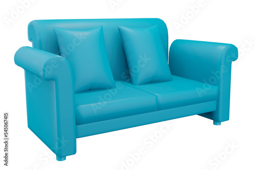 sofa with yellow pillows on a dark yellow background home decoration ideas digital 3d rendering illustration