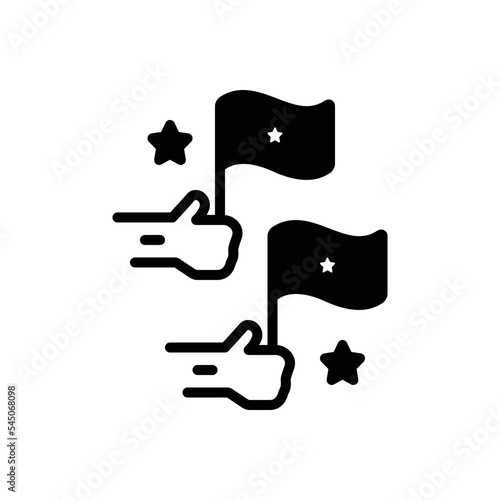 Black solid icon for democrat
