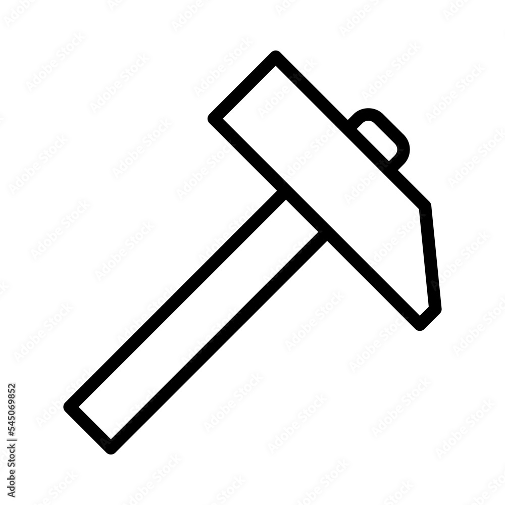 Blacksmith flat line icon. Metal work sign. Outline sign for mobile concept and web design, store. Blacksmith flat line icon. Metal work sign. Outline sign for mobile concept and web design, store.
