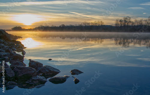 Sunrise over river 