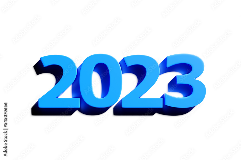 3D illustration inscription 2023 on a white background. Changeability of years. Illustration of the symbol of the new year. 3D illustration inscription 2023 on a white background. Changeability of years. Illustration of the symbol of the new year.