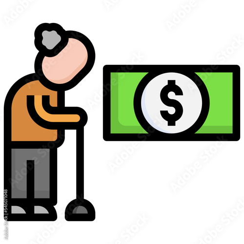 medical expenses flat icon,linear,outline,graphic,illustration