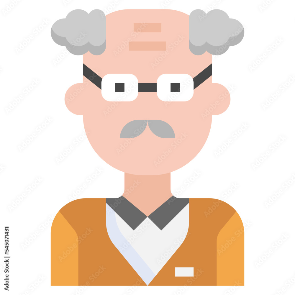 elderly flat icon,linear,outline,graphic,illustration