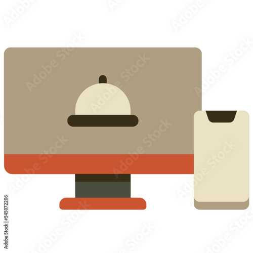Online order flat icon