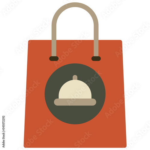 Take away flat icon