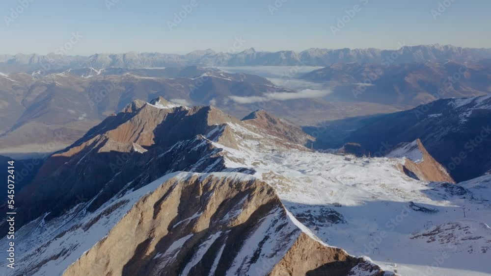 Drone Over Mountain Range Landscape Drone Over Mountain Range Landscape