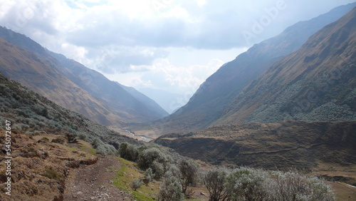 Andes Mountains and Valleys Clouds View trekking