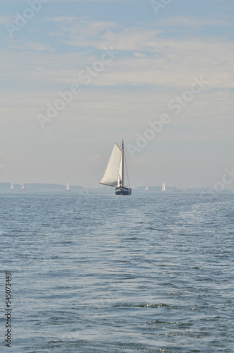 Sailingboats o boat yacht horizon Ocean flat water © Andreas
