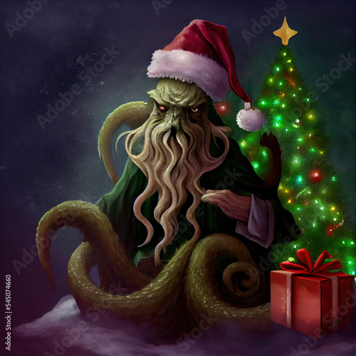 Father Cthulhu Christmas photo