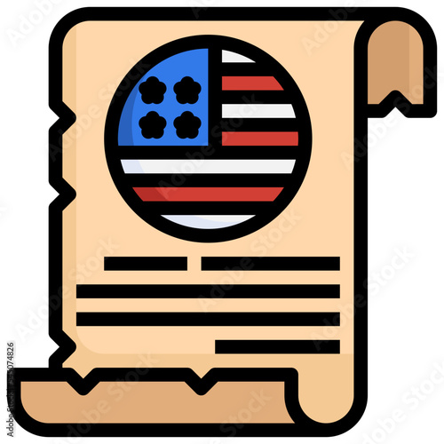 declaration line icon,linear,outline,graphic,illustration