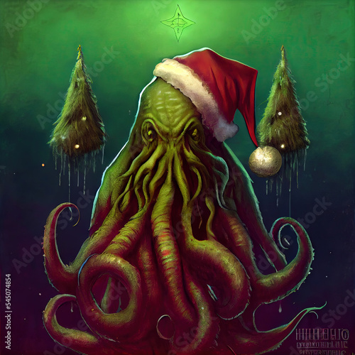 Father Cthulhu Christmas photo