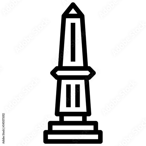 obelisk line icon,linear,outline,graphic,illustration