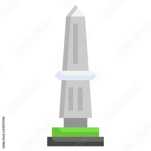 obelisk flat icon,linear,outline,graphic,illustration