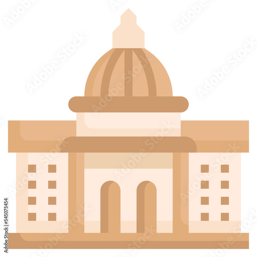 government flat icon,linear,outline,graphic,illustration