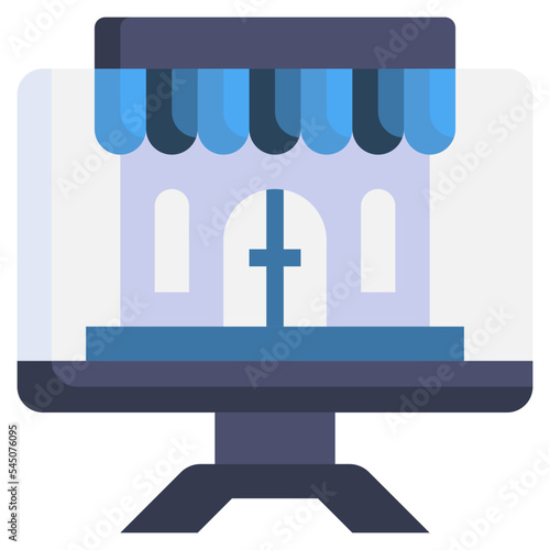 online store flat icon,linear,outline,graphic,illustration