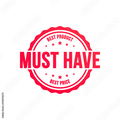 Must Have Best Product Shopping Vector Label 