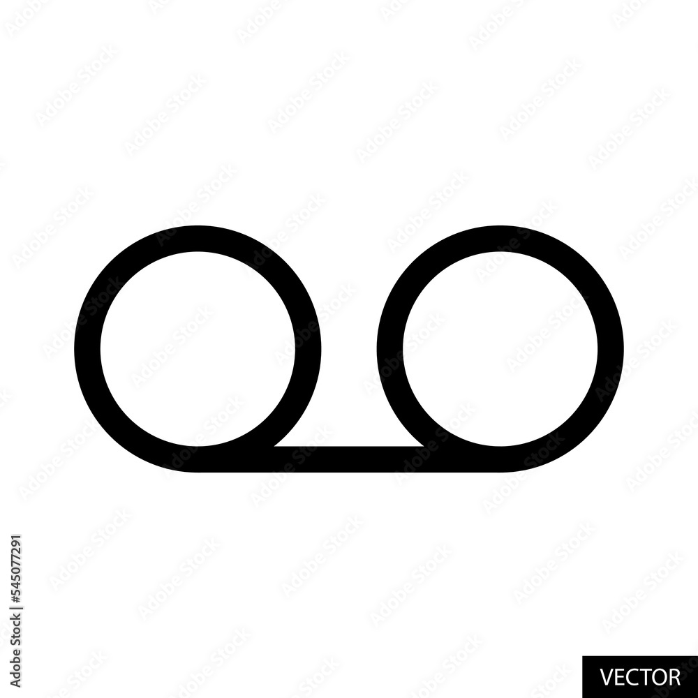 Voicemail vector icon in line style design for website design, app, UI, isolated on white background. Editable stroke. Vector illustration. Voicemail vector icon in line style design for website design, app, UI, isolated on white background. Editable stroke. Vector illustration.