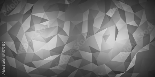 Obraz na płótnie Dark gray metallic polygons background, polygonal abstract wallpaper with geomet