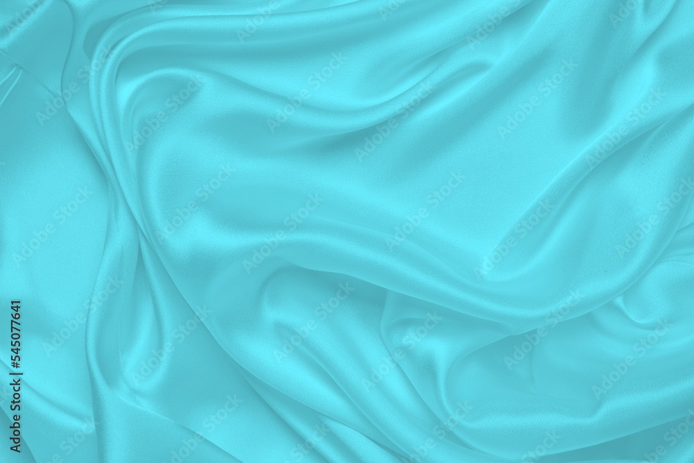 Obraz premium Smooth elegant blue silk or satin luxury cloth texture can use as abstract background. Luxurious Christmas background or New Year background design