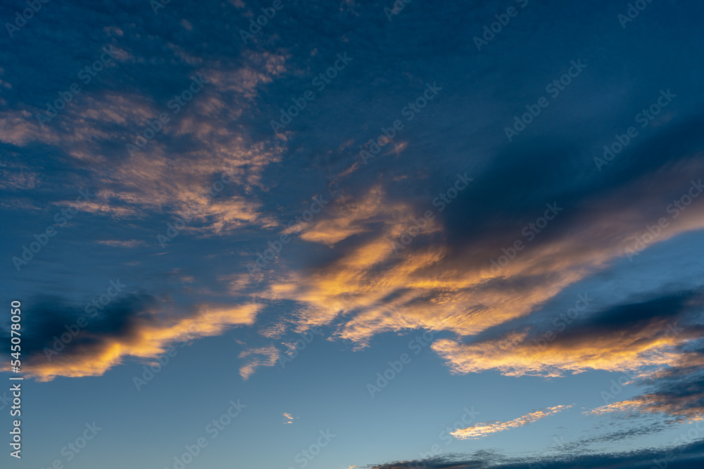 Fototapeta premium beautiful background from colorful clouds in the evening sky