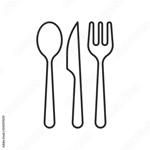 Cutlery icon. Spoon  forks  knife. restaurant business concept  vector illustration