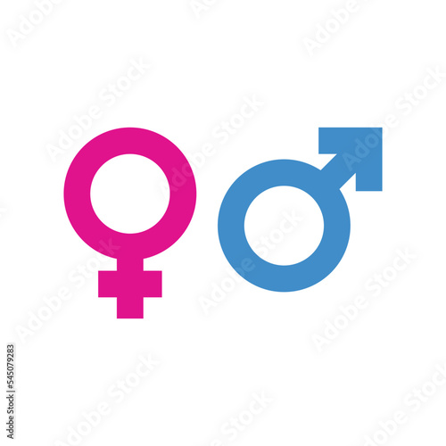 Gender Icon pink and blue symbol, Male and female symbol for your web site design, logo, app, UI.