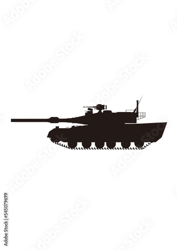 陸上自衛隊 90式戦車 日本 主力戦車 シルエット