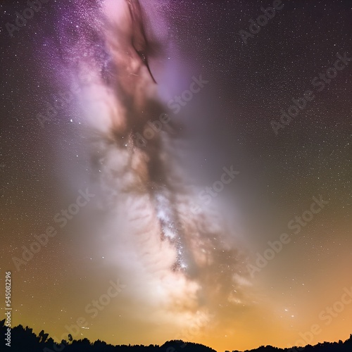 Milky Way Galaxy during Nighttime