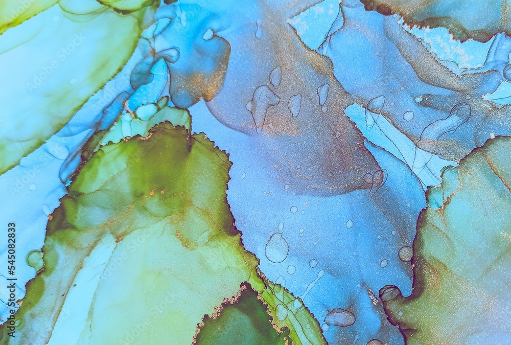 Ink Wash Pastel. Art Effect Grunge Print. Sea Ink Wash Pastel. Art Effect Grunge Print. Sea