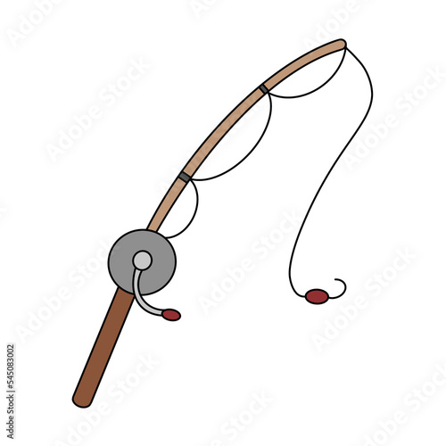 Obraz na płótnie fishing rod illustration