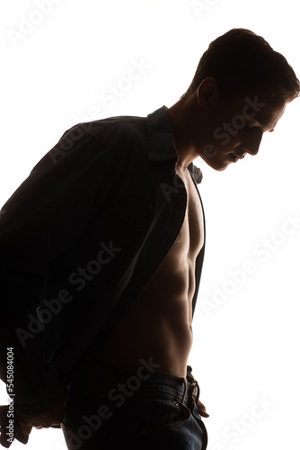 Young male underwear model