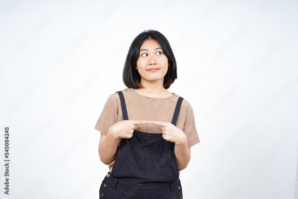Thinking and Curious gesture Of Beautiful Asian Woman Isolated On White Background Thinking and Curious gesture Of Beautiful Asian Woman Isolated On White Background