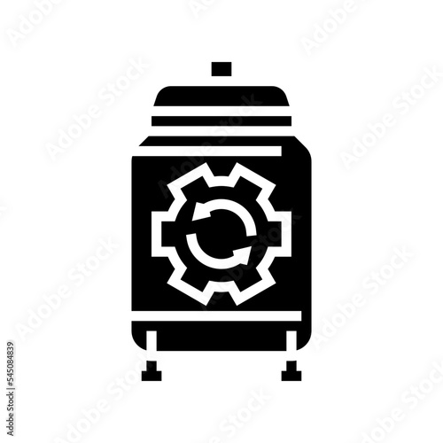 maturation beer production glyph icon vector. maturation beer production sign. isolated symbol illustration