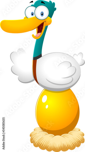  The 12 Days Of Christmas - 6Th Day - Six Geese A Laying. Vector Hand Drawn Illustration Isolated On Transparent Background