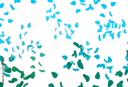 Light Blue  Green vector background with abstract forms.