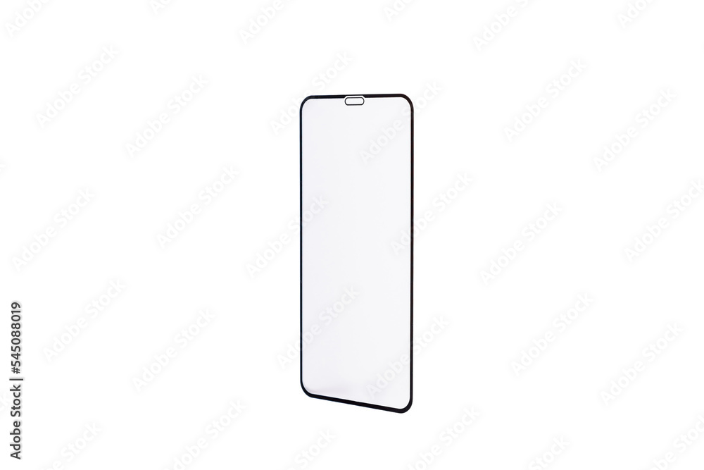 Protective screen for a mobile phone on a white background. Protective screen for a mobile phone on a white background.
