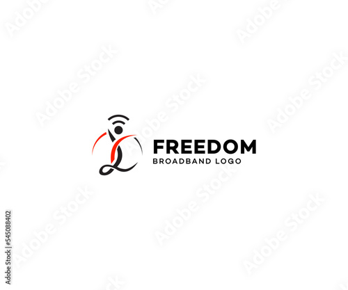 broadband logo fiber optic cable rotates around the planet earth, logo design. Internet, technology, tech and innovation, vector design